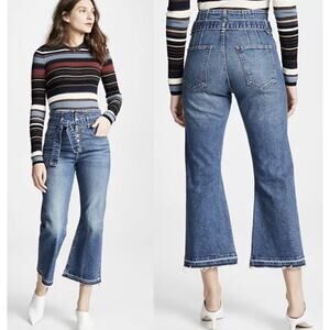 Veronica Beard Marlene Visit Corset Wide Jean, size 27 Doesn’T Have A Belt